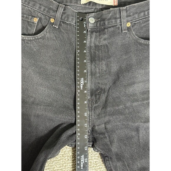 Levi 505 Men’s Jeans 38x32 Black Regular Fit High Rise - Picture 6 of 9